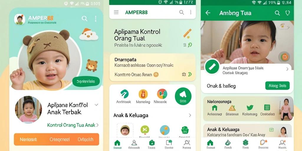 Antarmuka AMPER88 yang intuitif untuk kontrol orang tua anak.
