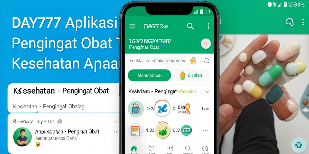 Antarmuka aplikasi DAY777 yang memudahkan pengingat obat.