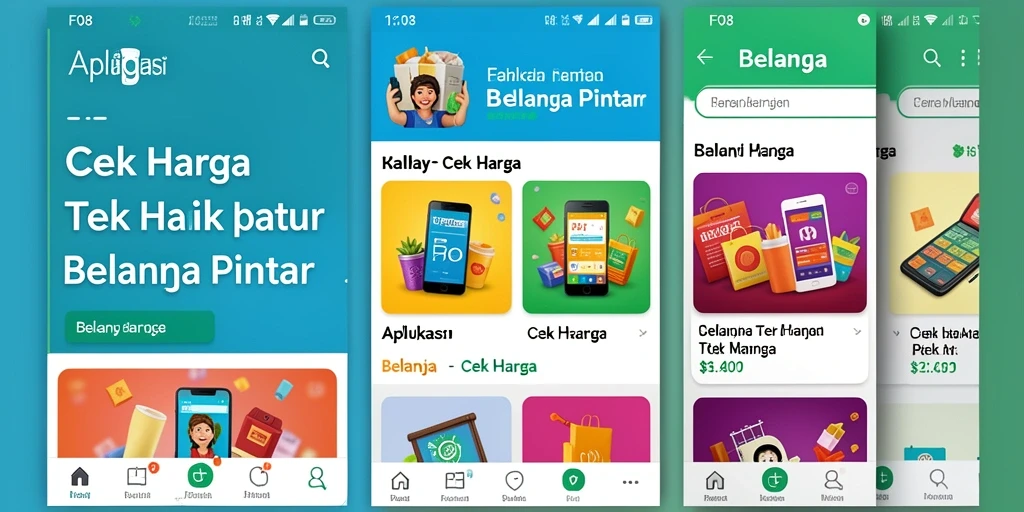 Tampilan antarmuka F08 yang intuitif untuk cek harga dengan mudah.