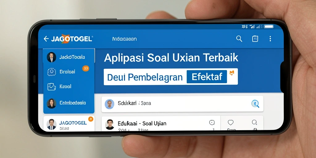 Antarmuka JAGOTOGEL dengan fitur Soal Ujian yang interaktif.
