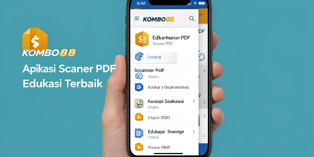 Antarmuka KOMBO88 menampilkan fitur Scanner PDF yang sederhana dan efektif.