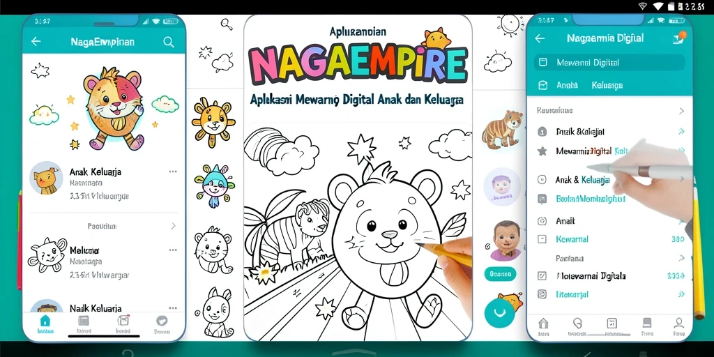 Tampilan antarmuka aplikasi Mewarnai Digital NAGAEMPIRE yang menarik.